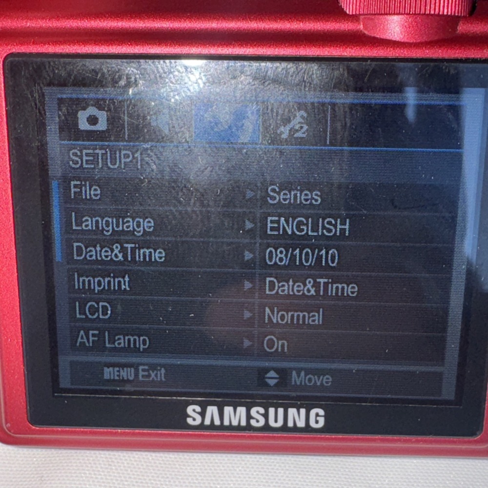 Samsung L Series L830 8MP Digital Camera Red With Battery & Charger, Working!! - Picture 11 of 16